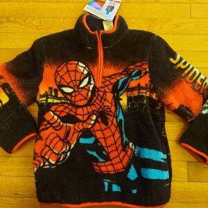 Spiderman Fleece Pullover - Black, Red, Blue